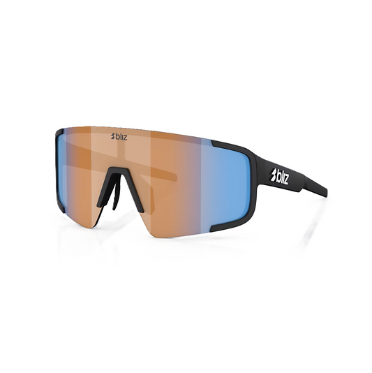 Brille BLIZ P003 Schwarz Matt Glas Nano Optics Nordic Ligh Coral - Orange w Blau Multi
