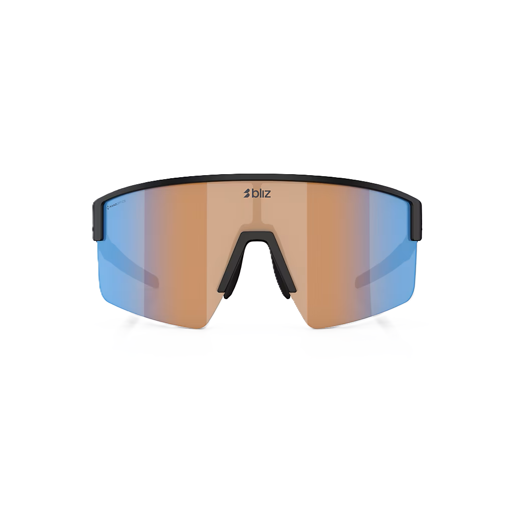 Lunettes BLIZ P004 SMALL Noir Matt Verre Coral/Orange Bleu Iridium