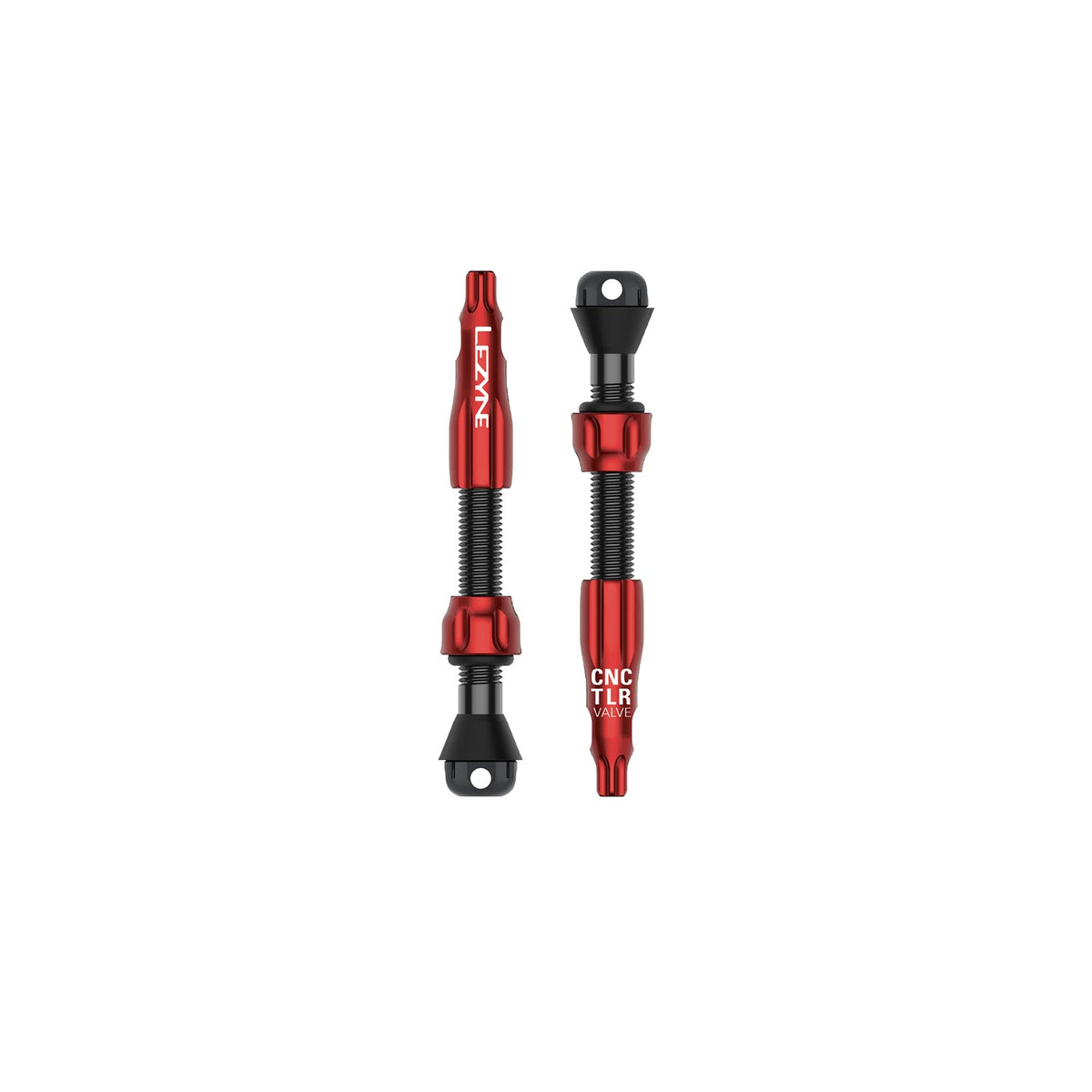 2er-Set LEZYNE CNC PRO Tubeless-Ventile 44 mm Rot