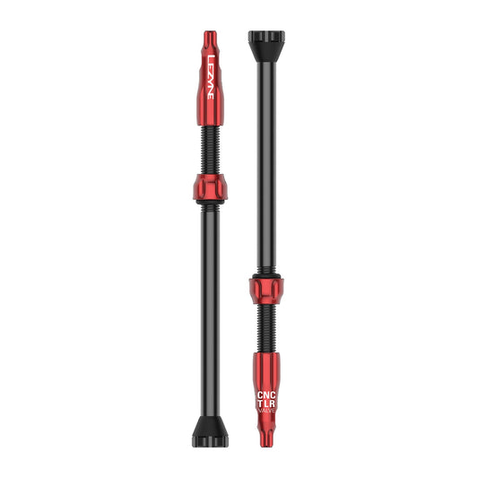 Lot de 2 Valves Tubeless LEZYNE CNC 80mm Rouge