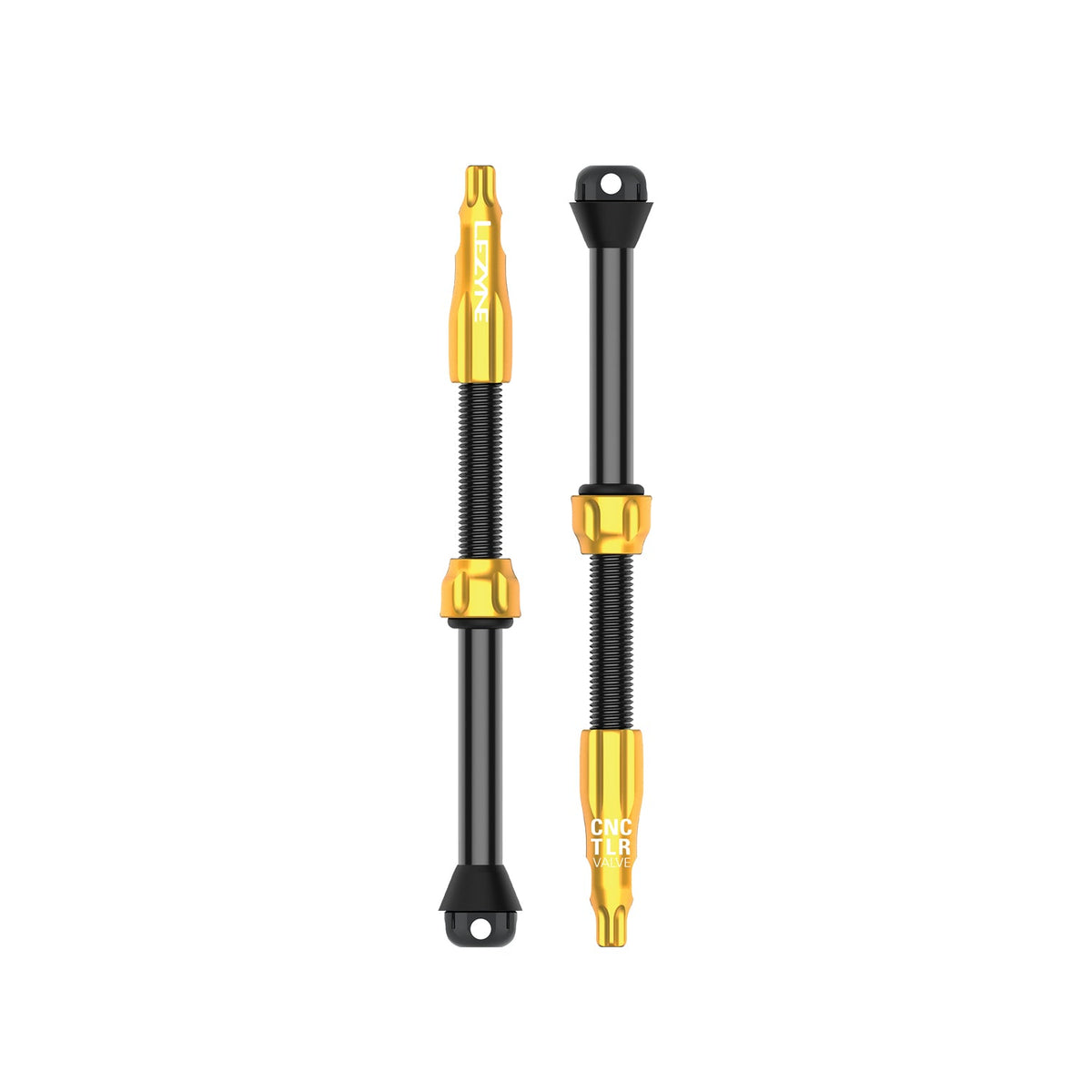 Lot de 2 Valves Tubeless LEZYNE CNC PRO 80mm Or