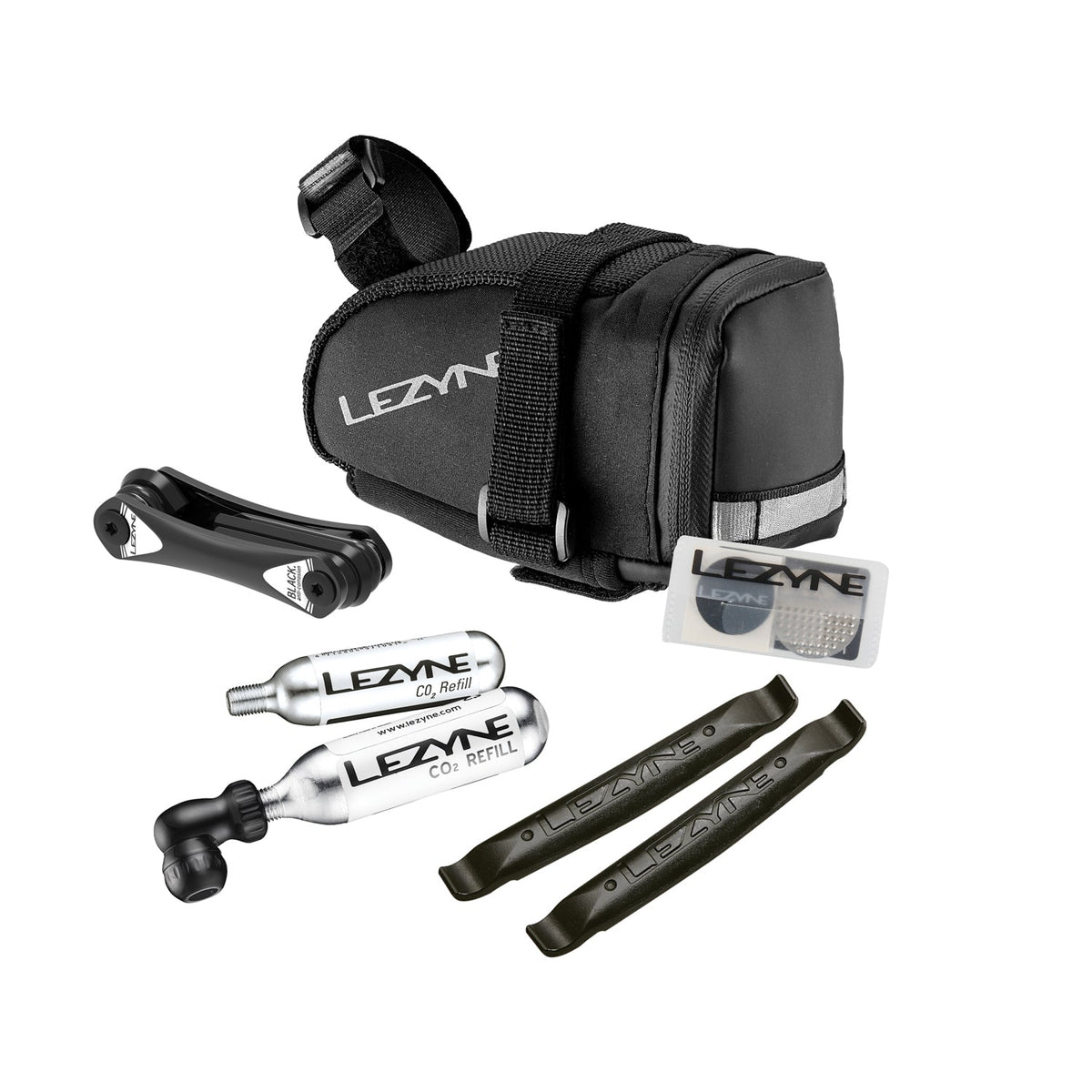 LEZYNE Caddy Satteltasche Schwarz mit CO2-Kit