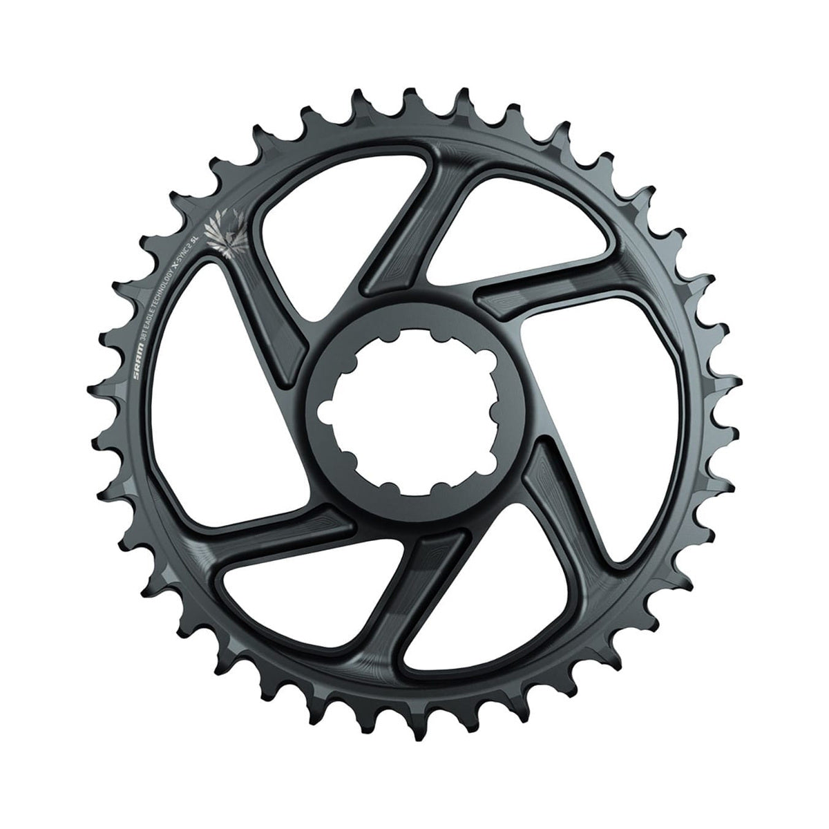 Plateau Mono SRAM EAGLE X-SYNC 2 BOOST 11/12V Boost Direct Mount Offset 3mm — vue du plateau sur fond blanc