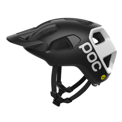 POC CULARIS MTB-Helm Schwarz/Weiß Matt Logo