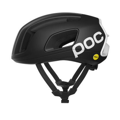 Rennhelm POC CYTAL MIPS Schwarz/Weiß Matt Logo