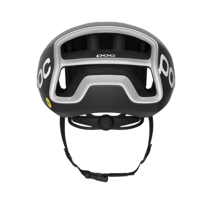 Rennhelm POC CYTAL MIPS Schwarz/Weiß Matt Logo