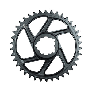 Plateau Mono SRAM EAGLE X-SYNC 2 SL 12V Direct Mount Offset 6mm Lunar Grey — vue du plateau sur fond blanc