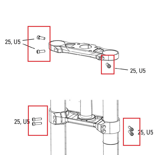 Kit Vis pour T de Fourche ROCKSHOX BOXXER D1 (2024+)