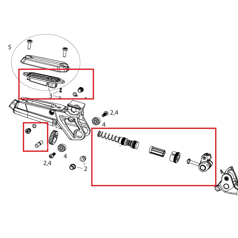SRAM CODE ULTIMATE/SILVER STEALTH C1 Interner Hebel Teilekit