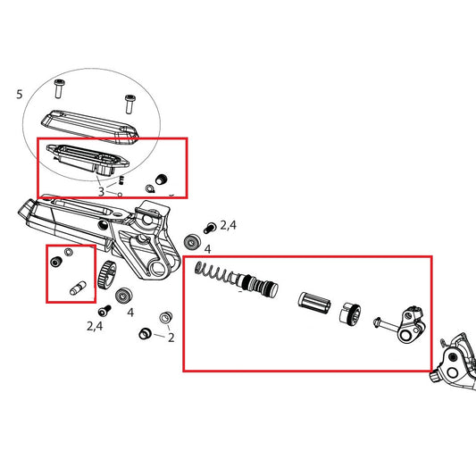 SRAM CODE ULTIMATE/SILVER STEALTH C1 Interner Hebel Teilekit