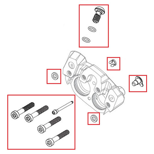 SRAM SRAM MAVEN Ultimate/Silver/Bronze Bremssattel Schraubensatz