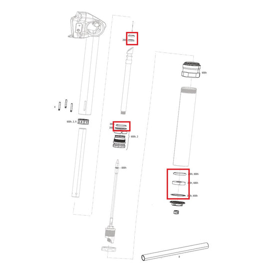 Wartungssatz 200 h/An ROCKSHOX REVERB AXS A1/A2