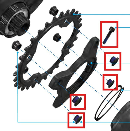 Kit Visserie SRAM pour Moteur SPECIALIZED MAHLE