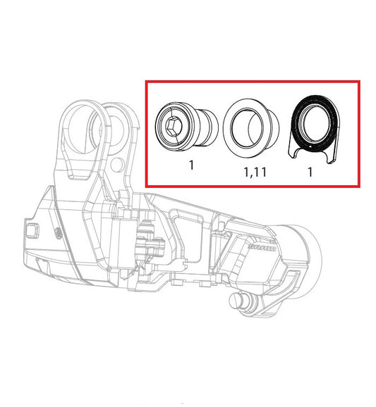 Kit Vis de Fixation de Dérailleur Arrière SRAM RED XPLR AXS E1