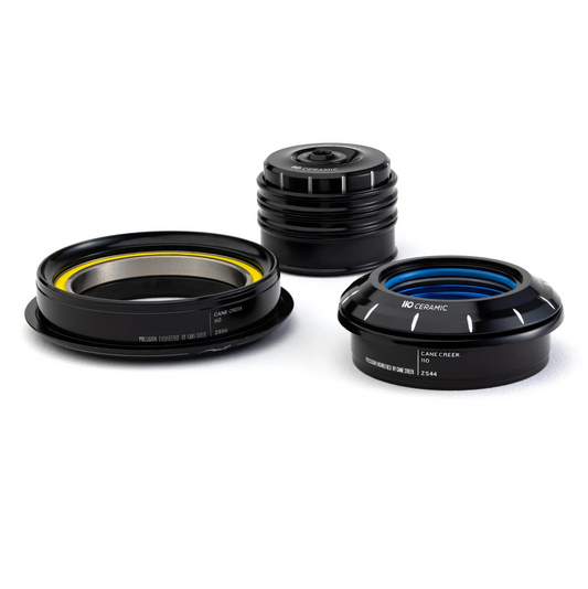 Steuersatz CANE CREEK 110 Ceramic Tapered, 1 1/8"-1.5", ZS44/28.6/H8 | ZS56/40, black/silver