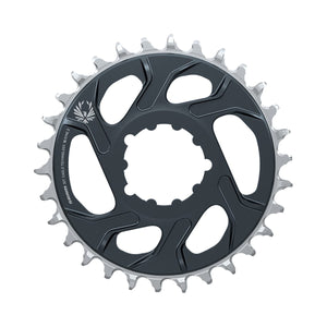 Einfach-Kettenblatt SRAM EAGLE X-SYNC 2 BOOST 11/12-fach Direct Mount, 3 mm Versatz, Mondgrau — Kettenblatt auf weißem Hintergrund
