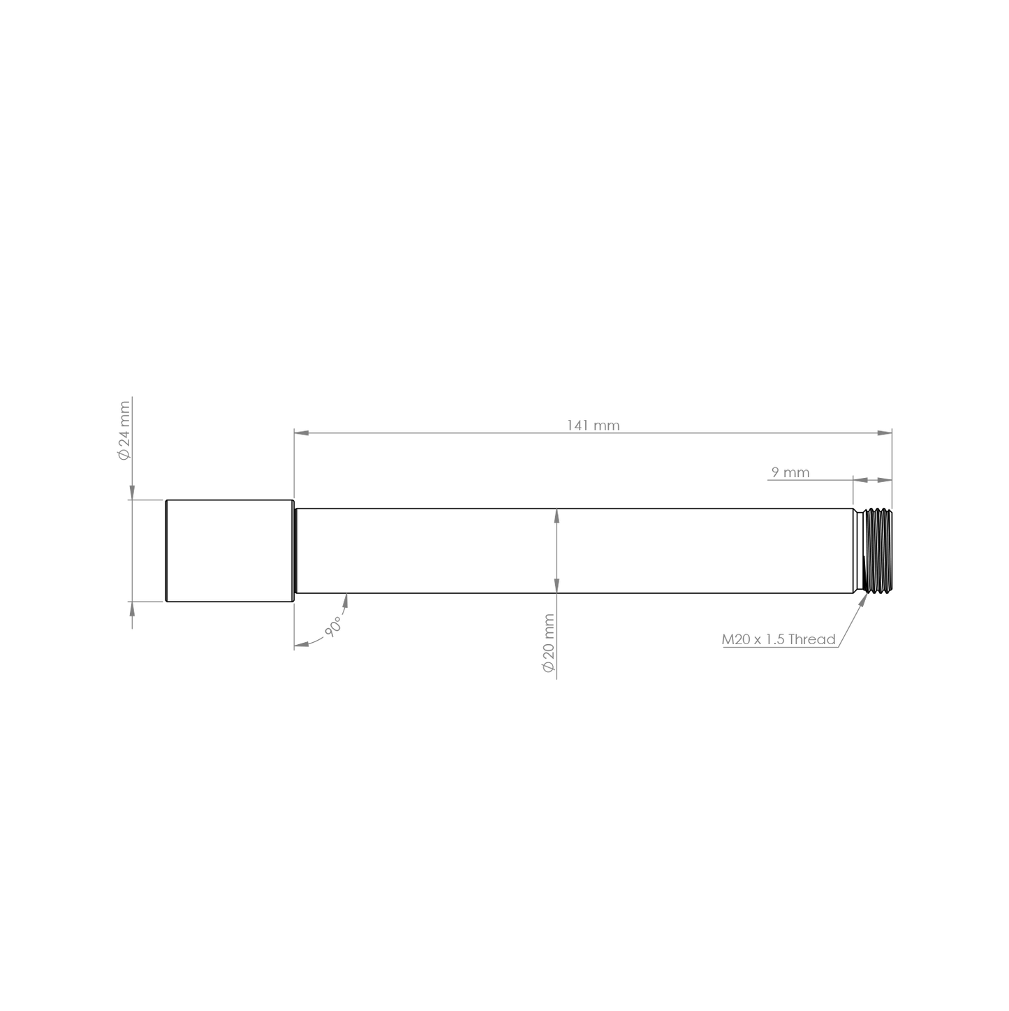 Axe de Roue Avant BURGTEC pour Fourche Öhlins DH38 Noir