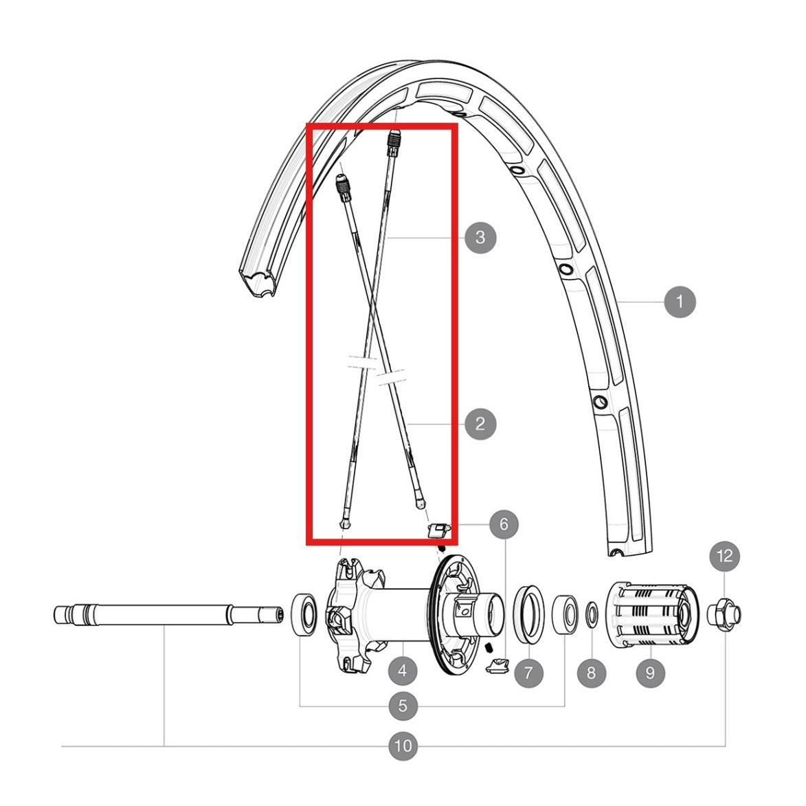 SET 10 AR-SPEICHEN MAVIC SHB M7/7 AL BK 275