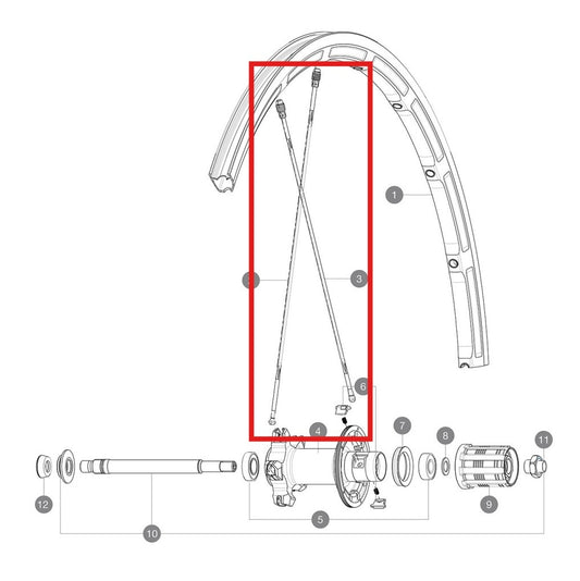 Kit 10 Rayons Ar MAVIC KSYRIUM SLS 298,5mm Écrous M7/7
