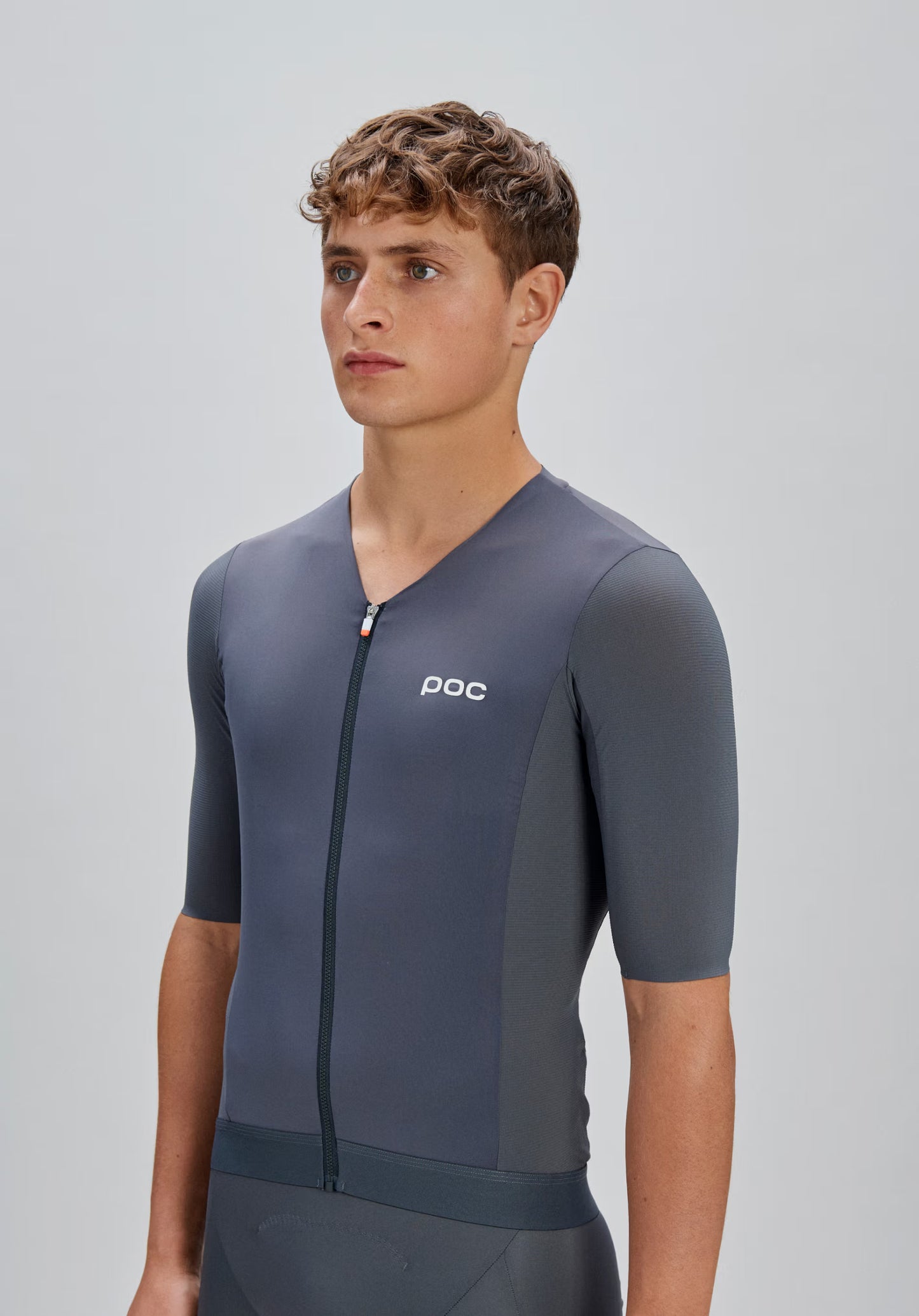 Maillot POC RACEDAY Manches Courtes Gris
