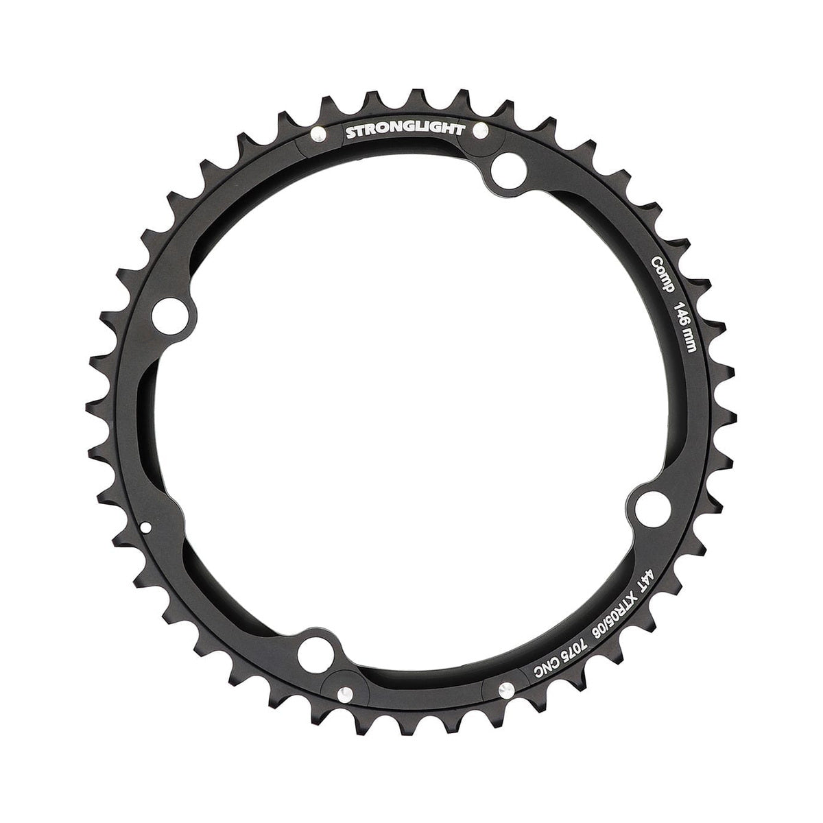 Äußeres Kettenblatt STRONGLIGHT SHIMANO XTR M960 9-fach, 4-Loch, 146 mm — Kettenblatt auf weißem Hintergrund