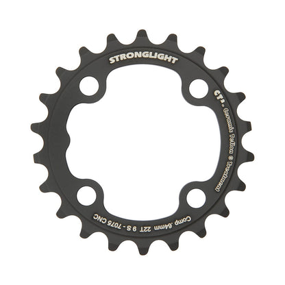 Inneres Kettenblatt STRONGLIGHT CT² 9-fach, 4-Loch, 64 mm — Kettenblatt auf weißem Hintergrund
