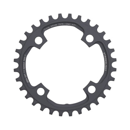Plateau Mono STRONGLIGHT HT3 NARROW WIDE Sram X01 11V 4 Trous 94mm — vue du plateau sur fond blanc