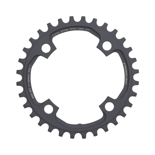 Einfach-Kettenblatt STRONGLIGHT HT3 SCHMAL-BREIT Sram X01 11-fach, 4-Loch, 94 mm — Kettenblatt auf weißem Hintergrund