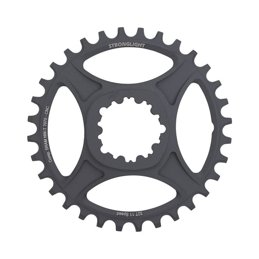 Plateau Mono STRONGLIGHT HT3 NARROW WIDE 11V Sram Direct Mount Offset 6mm — vue du plateau sur fond blanc