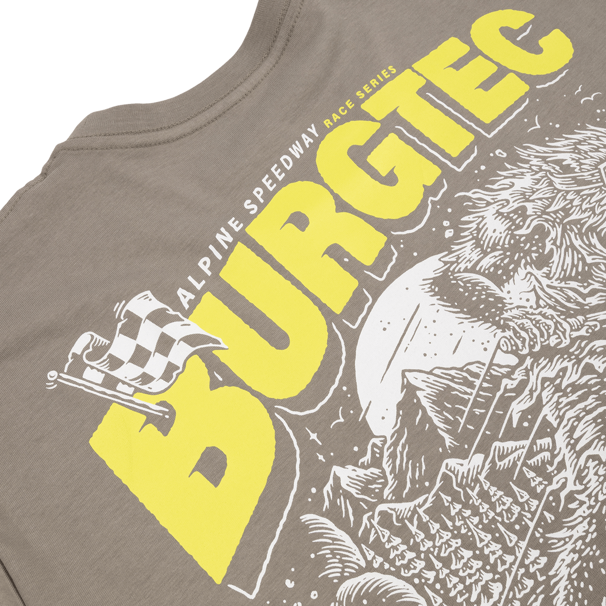 T-Shirt BURGTEC ALPINE SPEEDWAY Gris