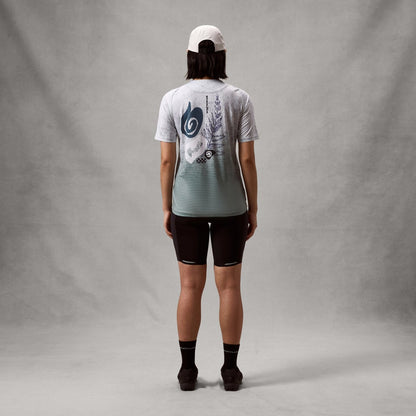 ENDURA SINGLETRACK PRINT Kurzarm-Trikot Damen Aero Blue
