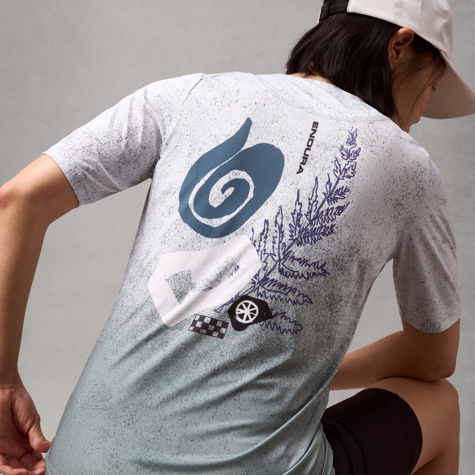 ENDURA SINGLETRACK PRINT TEE Trikot Kurzarm Women Aero Blue