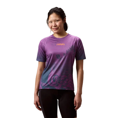 Trikot ENDURA SINGLETRACK PRINT Kurzarm Damen End Purple