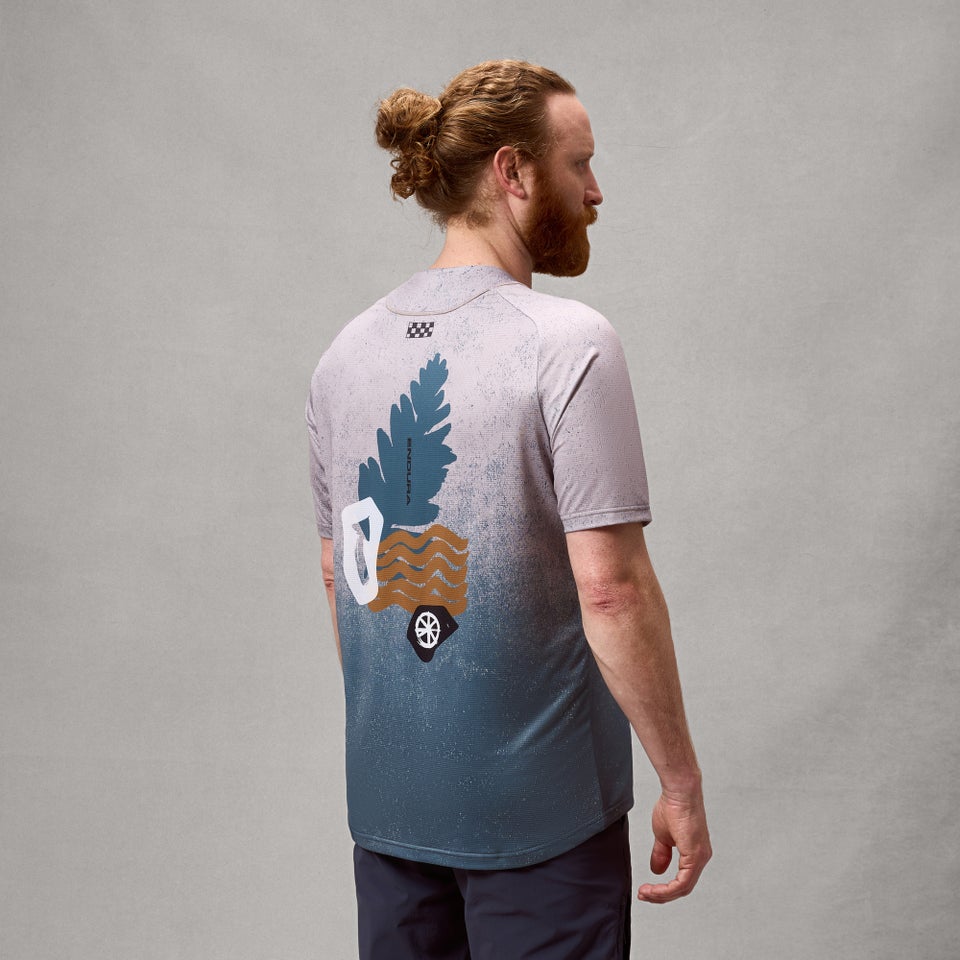 ENDURA SINGLETRACK PRINT Trikot Kurzarm Titanium