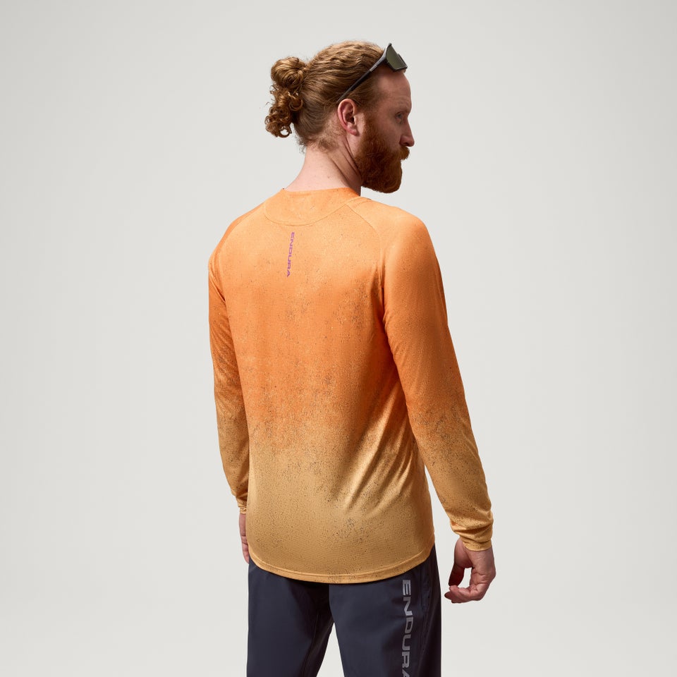 Maillot ENDURA SINGLETRACK PRINT Manches Longues End Orange