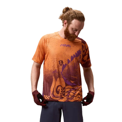 ENDURA SINGLETRACK PRINT Trikot Kurzarm End Orange