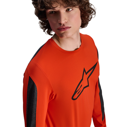 Trikot ALPINESTARS A-DURA INSET ASTAR Lange Ärmel Orange