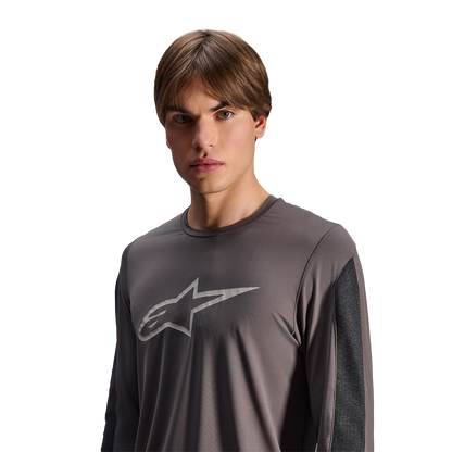 Trikot ALPINESTARS A-DURA INSET ASTAR Lange Ärmel Grau