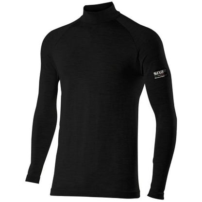 Unterhemd SIXS TS3 MERINOS Langarm Schwarz
