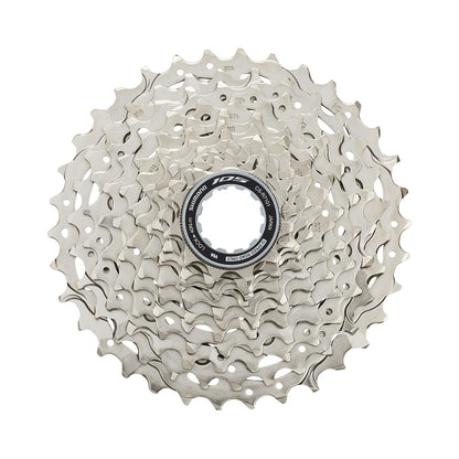 SHIMANO 105 CS-R7101 12-fach-Kassette – Hauptfoto vor weißem Hintergrund