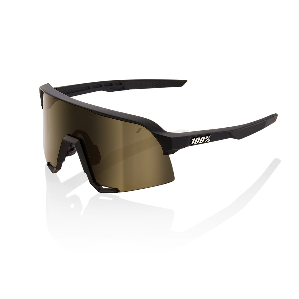 Brille 100% S3 Schwarz Mirror Gold