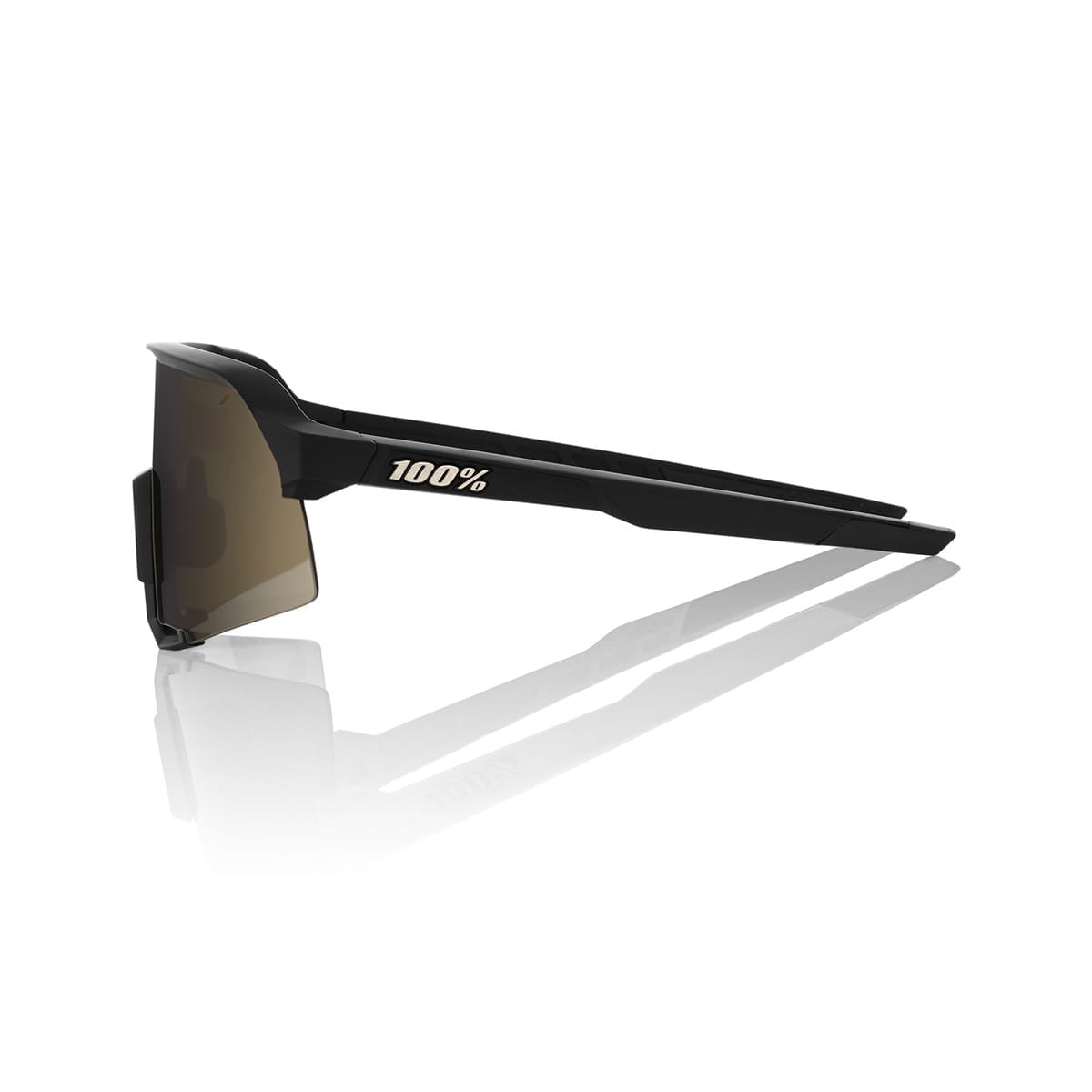 Brille 100% S3 Schwarz Mirror Gold