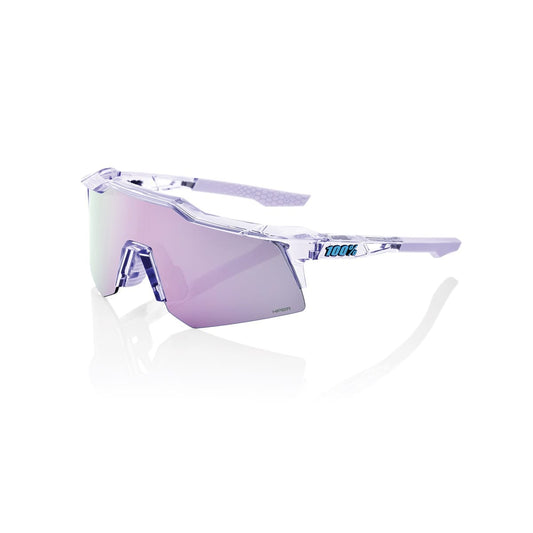 Brille 100% SPEEDCRAFT XS POLISHED Transluzent Hiper Mirror Lavende
