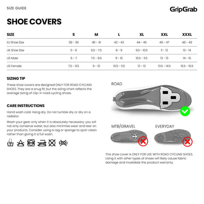 Überschuhe GRIPGRAB PACR WATERPROOF ROAD Schwarz