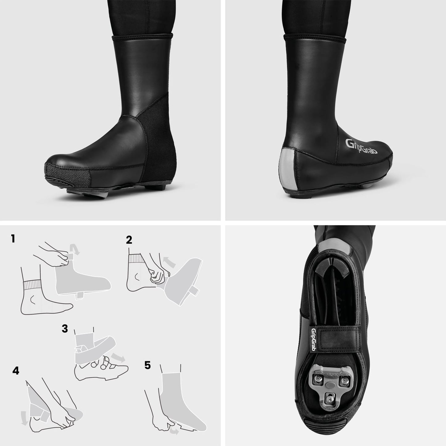 Couvre-Chaussures GRIPGRAB PACR WATERPROOF ROAD Noir