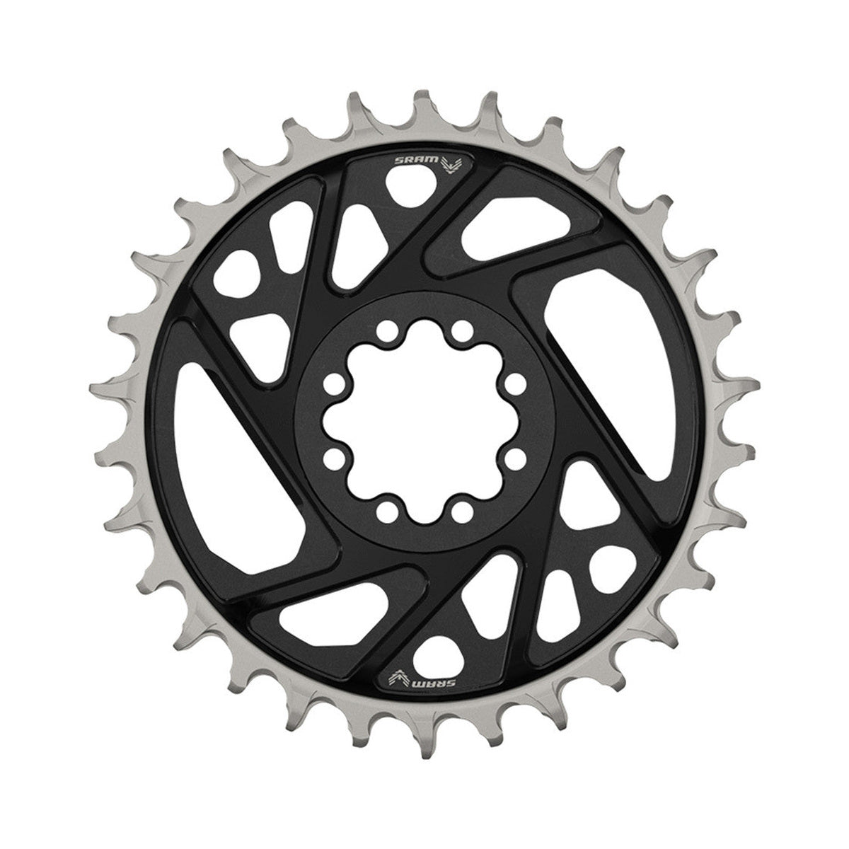 Plateau Mono SRAM XX T-TYPE EAGLE BOOST 12V Direct Mount Offset 3mm Noir — vue du plateau sur fond blanc