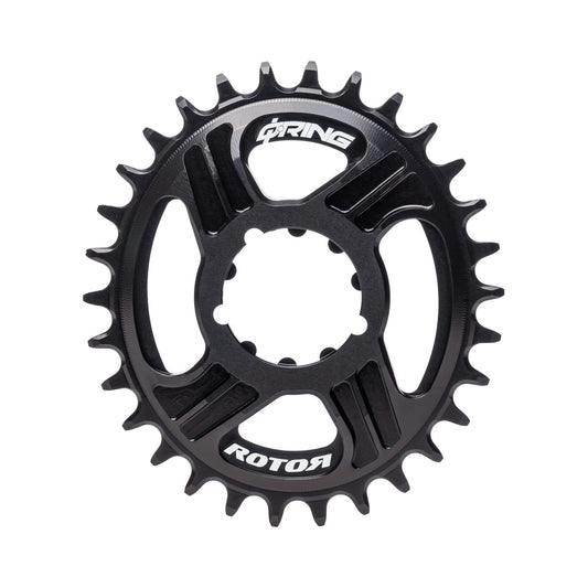 Plateau Mono Oval 11/12V ROTOR Q-RING Sram Direct Mount Offset 6 mm — vue du plateau sur fond blanc