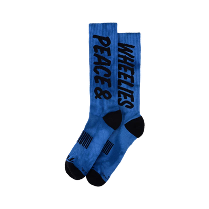Chaussettes TROY LEE DESIGNS PERFORMANCE PEACE & WHEELIES Bleu