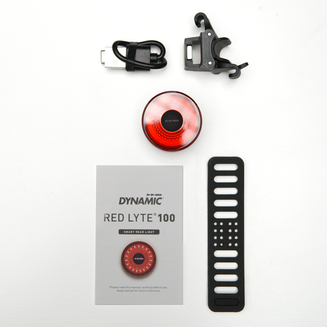 DYNAMIC RED LYTE 100 monté sur un vélo
