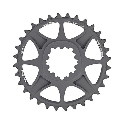 STRONGLIGHT SRAM EAGLE XX1/X01 1-fach-Kettenblatt, 12-fach, HT3 Direct Mount, 3 mm Versatz, Boost — Kettenblatt auf weißem Hintergrund